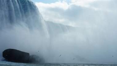 Sonbaharda güzel Niagara şelalesi manzarası