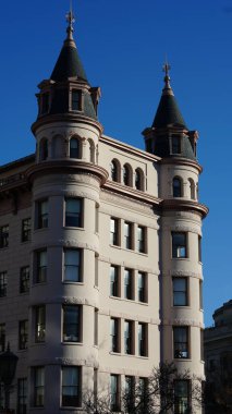 Washington DC şehir manzarası Sonbaharda eski mimari ile