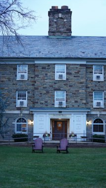 Amerika 'daki Ursinus Üniversitesi' nin güzel kampüs manzarası.