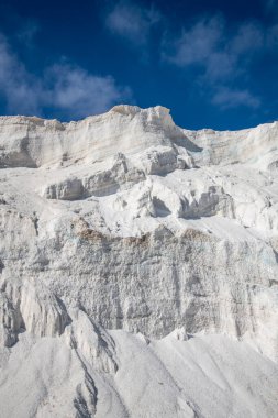 St. Paul, Minnesota. Mountain of road salt used on the roads and highways in the winter.