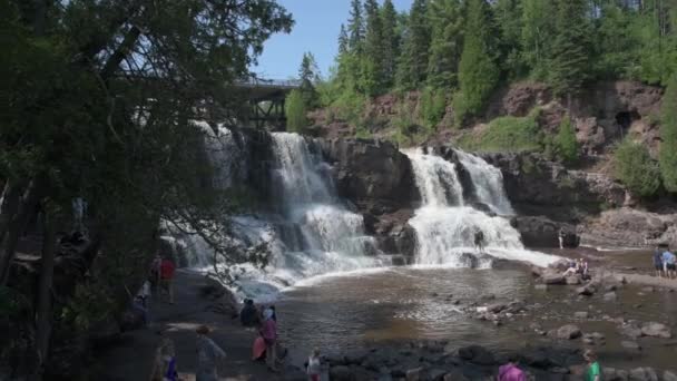 Minnesota Estados Unidos América Norte Paisagem Dois Portos Gooseberry Falls — Vídeo de Stock