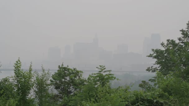 Paul Minnesota Because Wildfires Canada Smoke Has Given Minnesota Worst — Stock Video