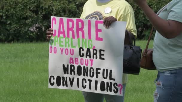 Paul Minnesota Állam Tiltakozom Tévesen Bebörtönzött Emberek Ellen Szólítják Carrie — Stock videók