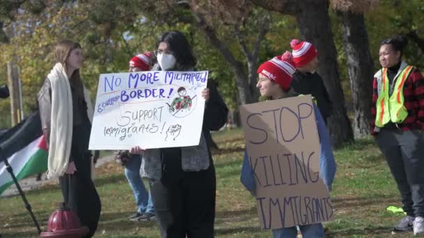 Minneapolis Minnesota Manifestación Del Comité Acción Por Los Derechos Los — Vídeos de Stock