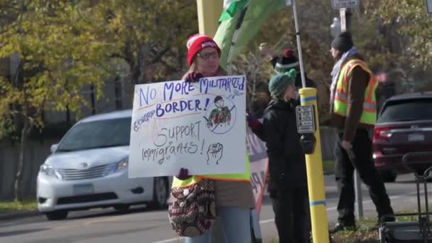 Minneapolis Minnesota Manifestación Del Comité Acción Por Los Derechos Los — Vídeo de stock