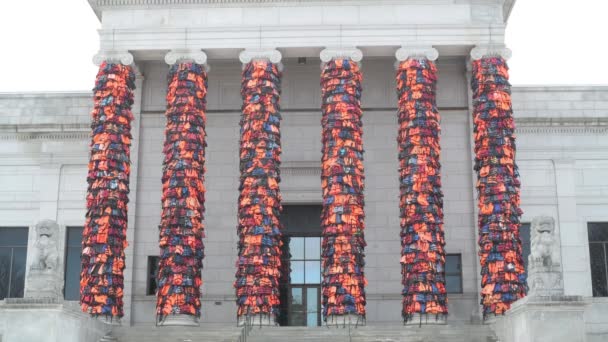 Minneapolis Minnesota Minneapolis Sanat Enstitüsü Çinli Sanatçı Weiwei Den Güvenli — Stok video