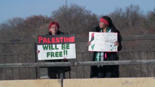 Paul Minnesota Kasım 2023 Minnesota Apartheid Israel Den Atmak Için — Stok video