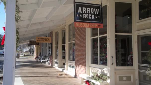 Arrow Rock Missouri Aangewezen Als Nationaal Historisch Monument Erkent Zijn — Stockvideo