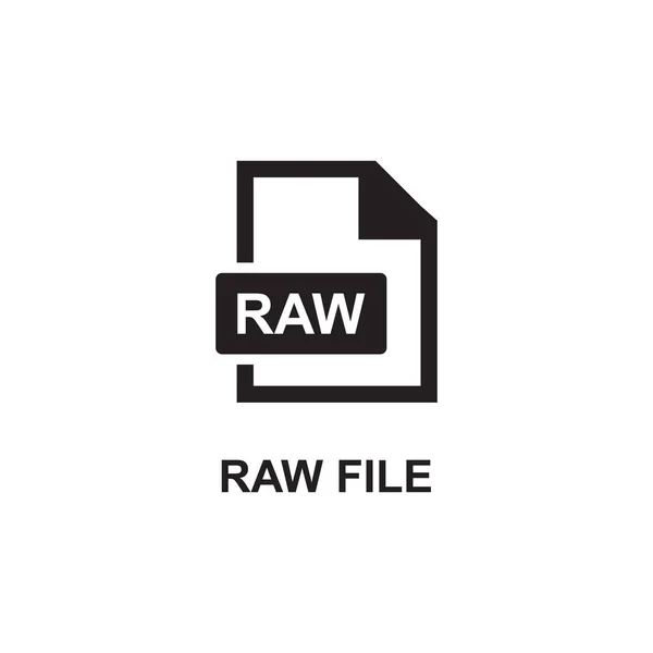 Rohdatei Raw File Icon Raw File Symbolbild Symbol Für Die — Stockvektor