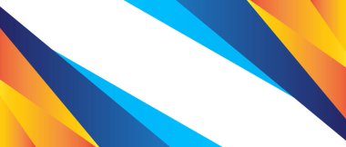 Canlı mavi ve turuncu geometrik desenlere sahip soyut arkaplan, modern tasarım projeleri, sunumlar veya dijital sanat için mükemmel. Çapraz şekilli dinamik ve göz alıcı bir bileşim..