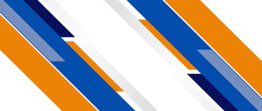 Dinamik soyut arkaplan turuncu ve mavi köşegenli geometrik bir tasarım içeriyor. Modern sunumlar, dijital grafikler ve yaratıcı projeler için ideal.