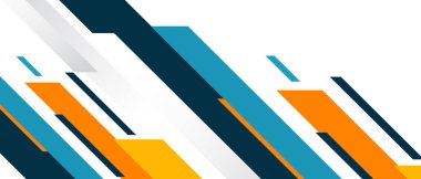 Dinamik geometrik çizgiler, keskin açılarla hareket ve enerjiyi vurgulayan soyut bir bileşimde canlı renkler gösterir.