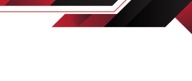 Temiz, minimalist bir tasarıma sahip kırmızı ve siyah geometrik şekillere sahip modern soyut arka plan. Modern görünüm arayan sunumlar, afişler ve grafik projeler için mükemmel.