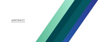 Beyaz bir yüzey üzerinde mavi ve yeşil köşegen çizgileri bulunan soyut geometrik arkaplan. Modern tasarım projeleri, dijital sanat ve sunumlar için mükemmel..