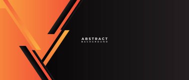 vektör soyut arkaplan tasarımı. siyah turuncu çizgiler ve siyah arkaplan.