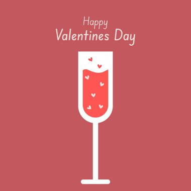 Sevgililer Günü kokteylli vektör dairesi çizimi