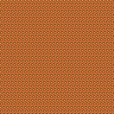 Karmaşık sarı ve turuncu daireleri olan canlı bir geometrik desen her türlü alanı büyüler ve güçlendirir.