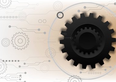 Gears mekanik donanım teknolojisi endüstriyel soyut arka plan çizimi mühendisliği 
