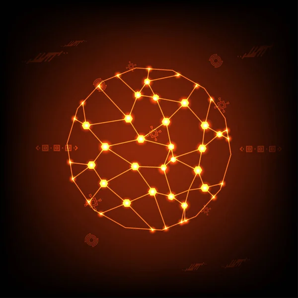 Weihnachten Festlich Neonlicht Drahtgitter Technologie Netzwerk Kommunikation Abstrakt Hintergrund Muster — Stockvektor