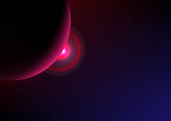 Abstrakt Hintergrund Planet Stern Galaxie Aura Ring Flare Technologie Netzwerk — Stockvektor