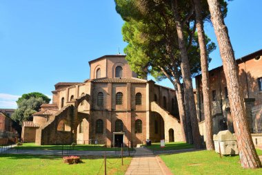 Ravenna, Emilia-Romagna, Italy. The Basilica of San Vitale, of incredible beauty, is one of the most important monuments of early Christian art in Italy and a UNESCO World Heritage Site.
