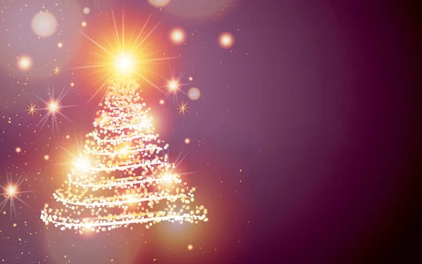 Árbol Navidad Rosa Brillante Con Hermosas Luces Estrella Círculo Bokeh —  Fotos de Stock