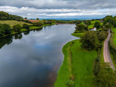 Hawkridge Reservoir bir İHA 'dan görüldüğü gibi