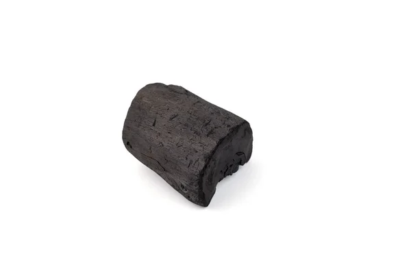 Natural Wood Charcoal Isolated White Background Pile Coal Isolated White — Stock Photo, Image