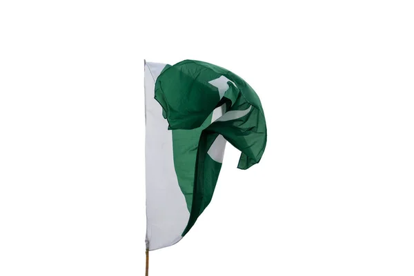 Pakistans Nationella Flagga Flyger Skyn — Stockfoto