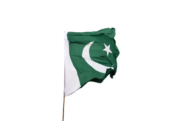 Bandera Nacional Pakistán Ondea Cielo — Foto de Stock