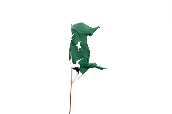 Національний Прапор Пакистану Летить Небі — стокове фото