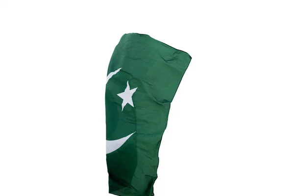Bandeira Nacional Paquistão Voa Céu — Fotografia de Stock