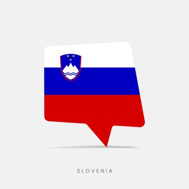Slovenya bayrak baloncuk sohbet simgesi