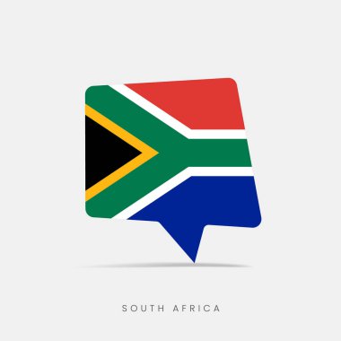 Güney Afrika bayrak baloncuk sohbet simgesi