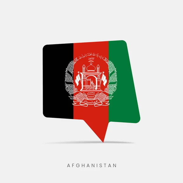 Afghanistan Flag Bubble Chat Icon — Stock Vector