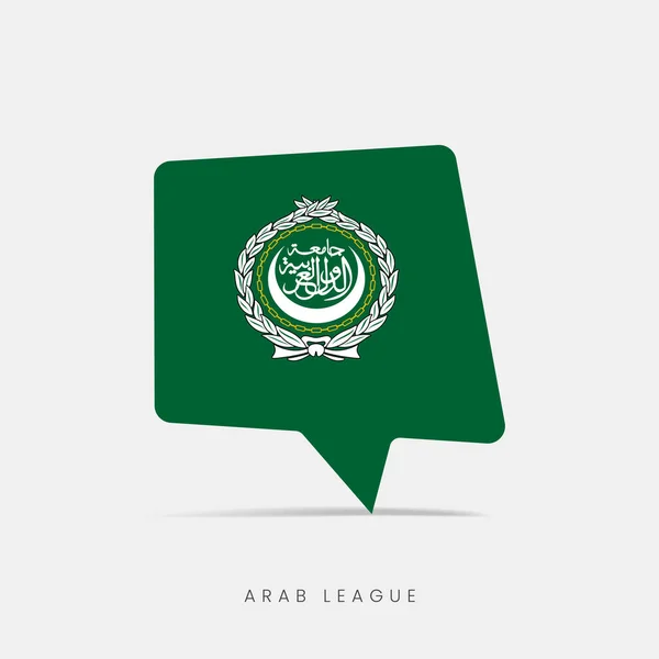 Arab Liga Zászló Buborék Chat Ikon — Stock Vector