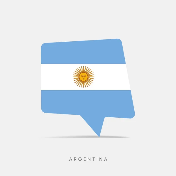 Bandera Argentina Burbuja Icono Chat — Vector de stock