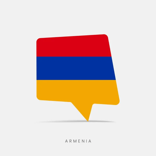 Armenië Vlag Bel Chat Pictogram — Stockvector
