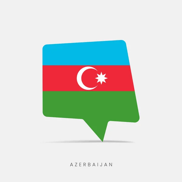 Azerbaycan Bayrak Sohbet Simgesi — Stok Vektör