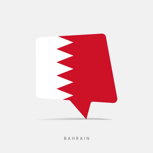 Bahrein Zászló Buborék Chat Ikon — Stock Vector