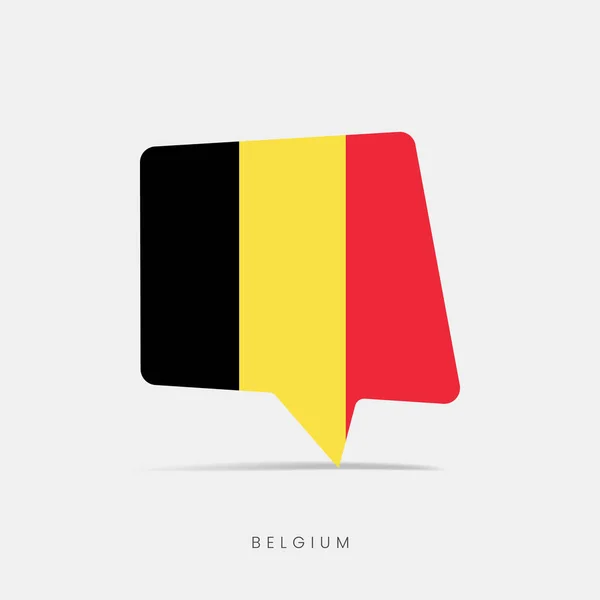Belgia Flaga Bańka Czat Ikona — Wektor stockowy