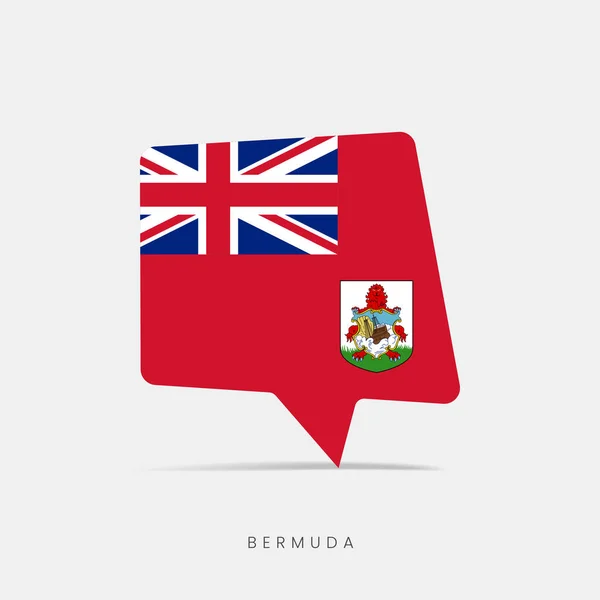 Ícone Bate Papo Bolha Bandeira Bermuda — Vetor de Stock