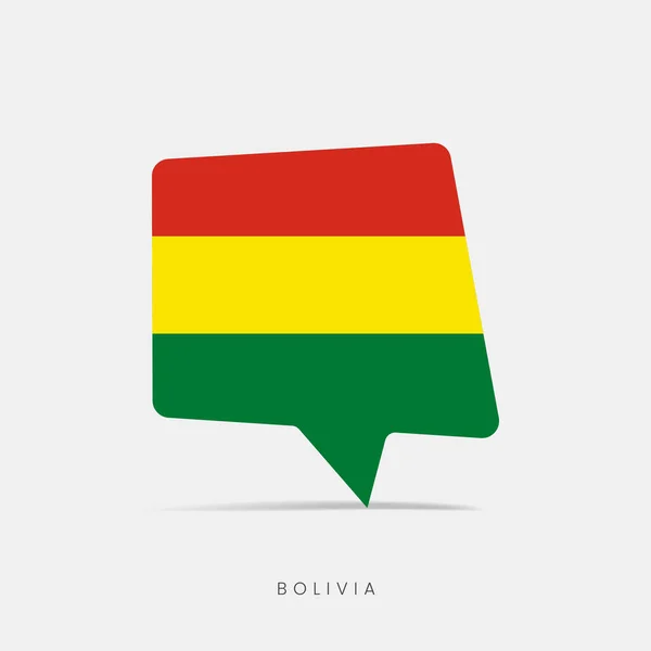 Bolivia Flag Bubble Chat Icon — Stock Vector
