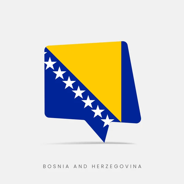 Bosnia Herzegovina Flag Bubble Chat Icon — Stock Vector