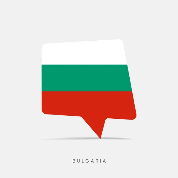 Bulgária Zászló Buborék Chat Ikon — Stock Vector