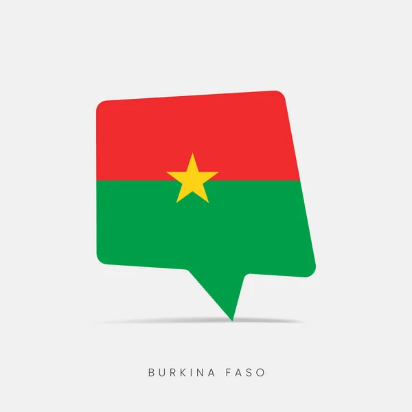 Stock vector Burkina Faso flag bubble chat icon