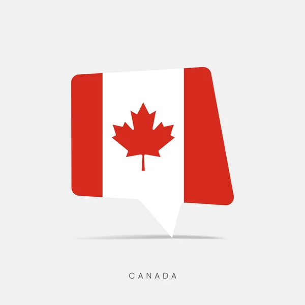 Canada Vlag Bel Chat Pictogram — Stockvector