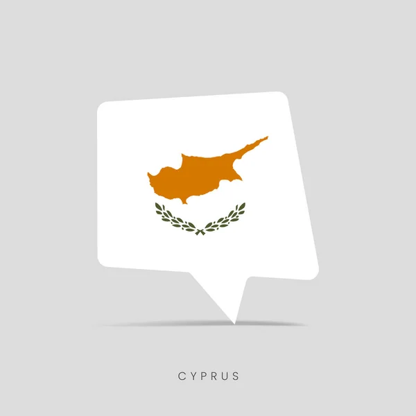 Cipro Bandiera Bolla Icona Della Chat — Vettoriale Stock