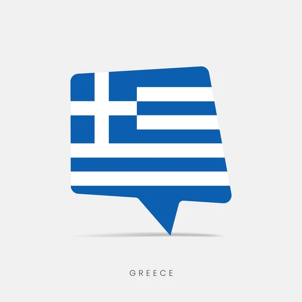 Grecia Bandiera Bolla Chat Icona — Vettoriale Stock