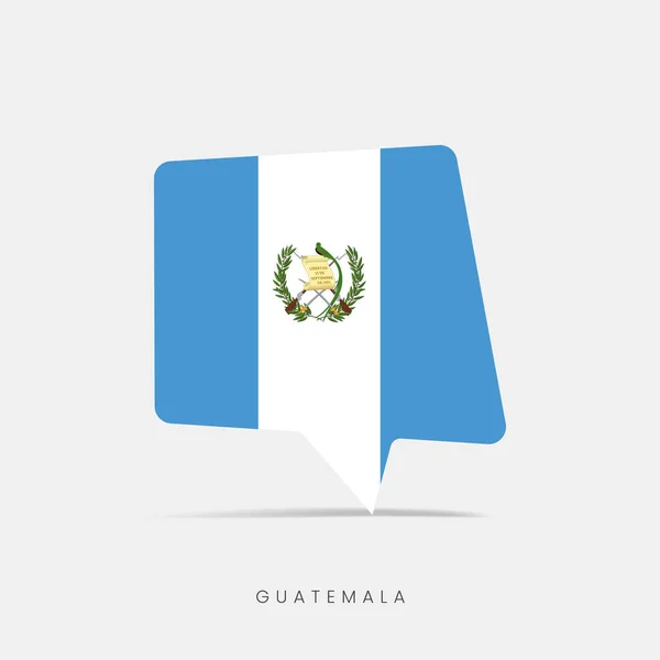 Bandera Guatemala Burbuja Icono Chat — Vector de stock